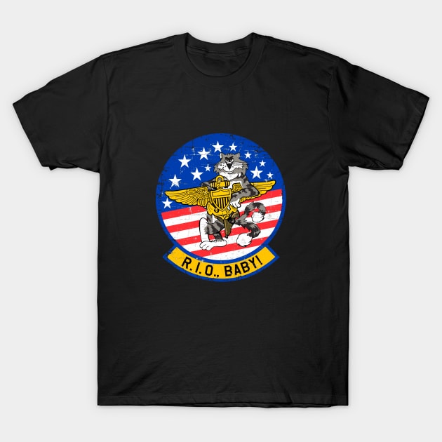 F-14 Tomcat - R.I.O (Radar Intercept Officer) Baby! Grunge Style T-Shirt by TomcatGypsy